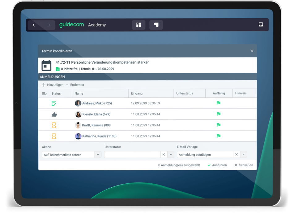 GuideCom Academy Termine koordinieren GuideCom Academy Termine koordinieren