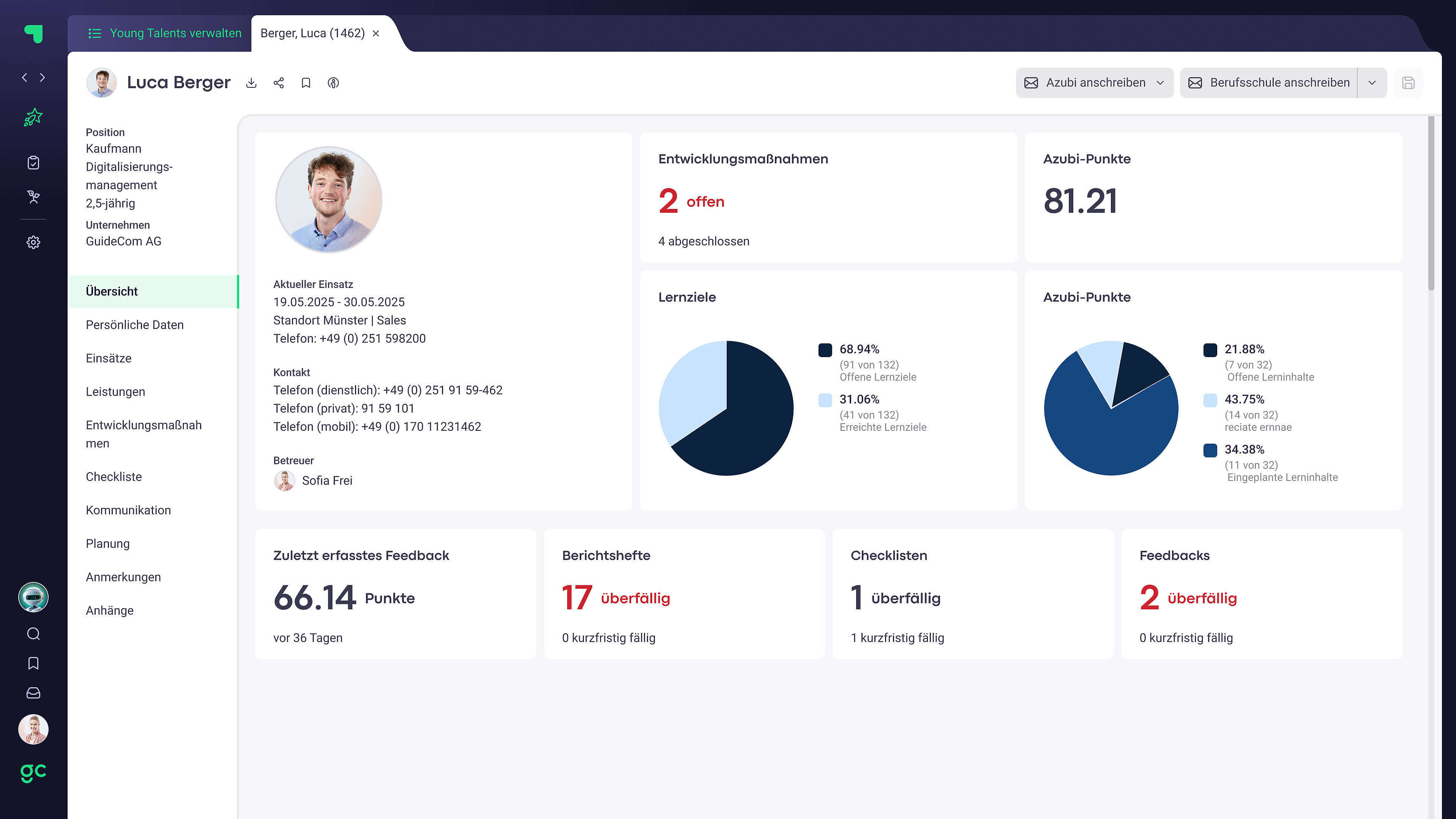 Ausbildungsmanagement Software Ausbildungsmanagement Software