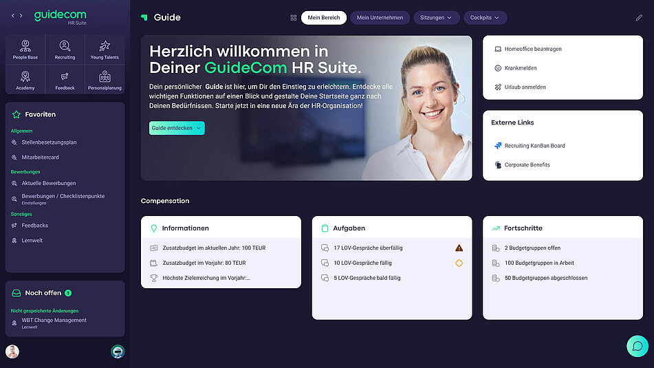Compensation Screen Uebersicht